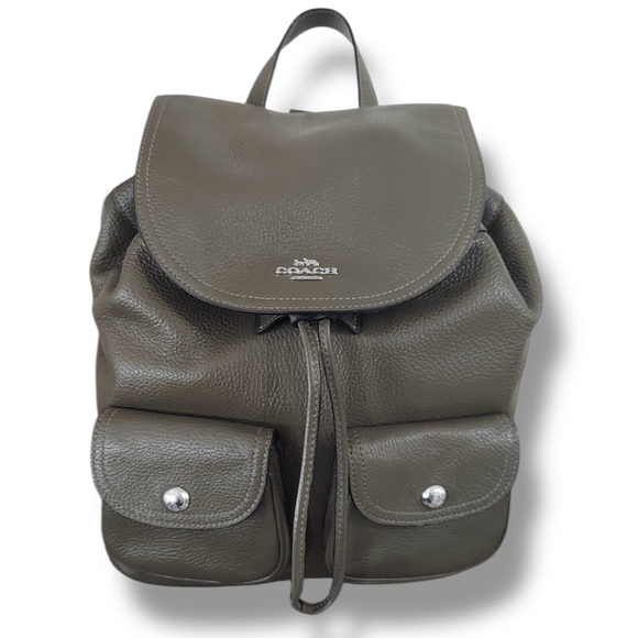 Coach 6145 Pennie Leather backpack NWOT work bag sage color - Picture 6 of 11